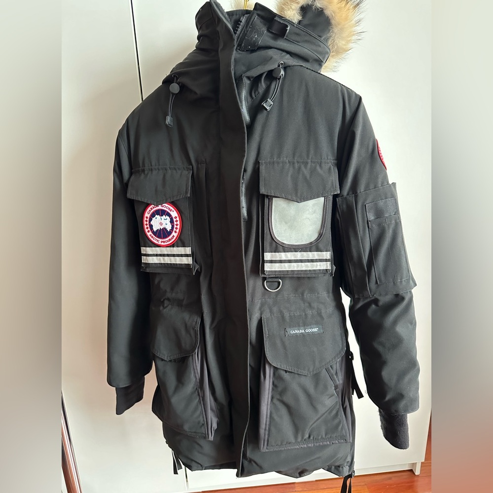 Canada Goose Black Snow Jacket with Fur Hood